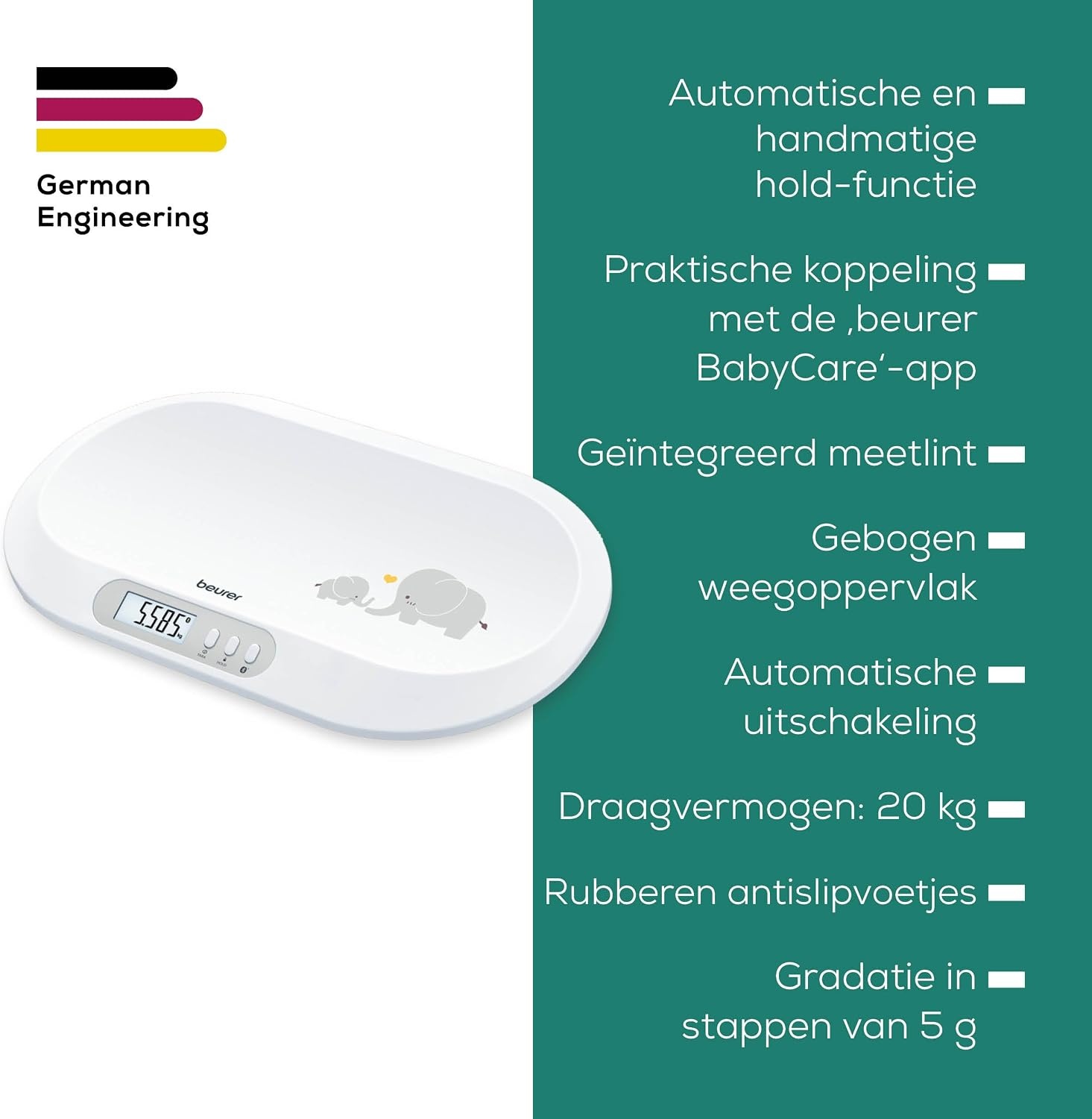 Babyweegschaal Beurer BY 90 met app - 61% korting!