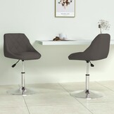 Draaibare Eetkamerstoelen Fluweel Donkergrijs - 75% Korting