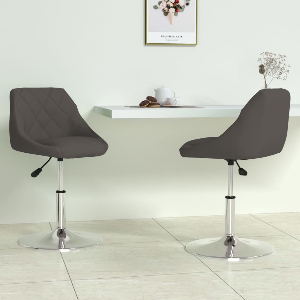 Draaibare Eetkamerstoelen Fluweel Donkergrijs - 75% Korting