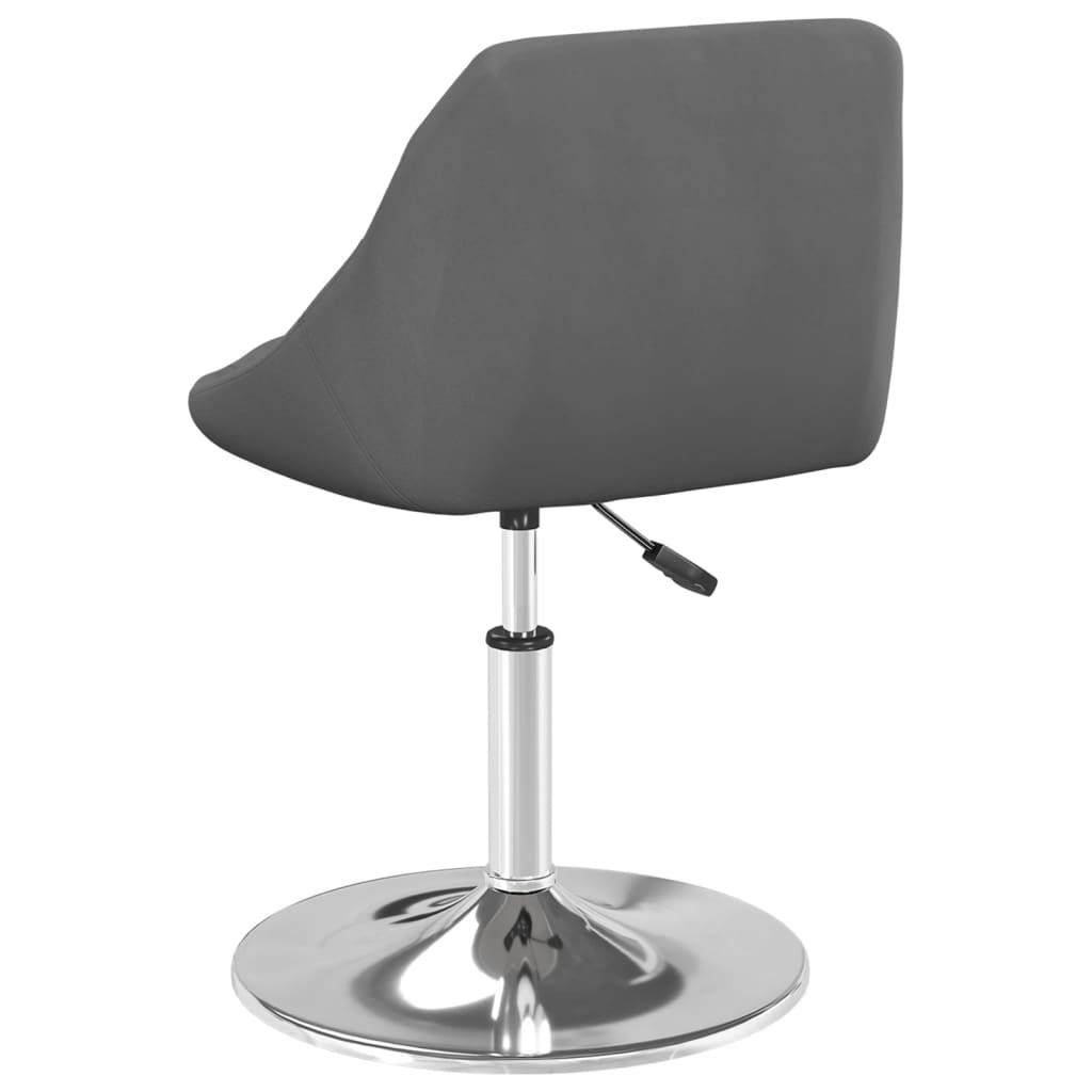 Draaibare Eetkamerstoelen Fluweel Donkergrijs - 75% Korting