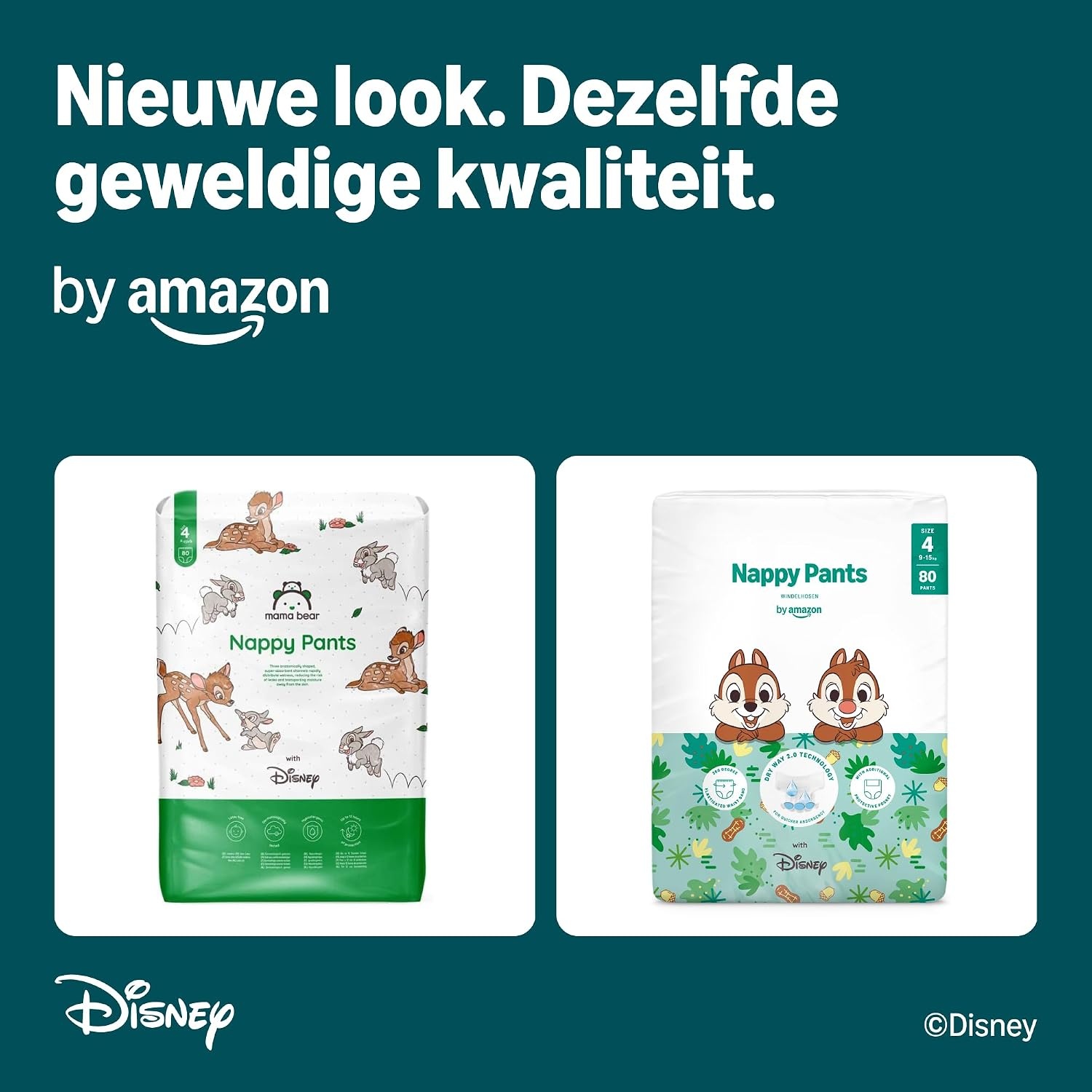 Mama Bear - Disney - 160 Diaper Pants - Size 4 (9-15 kg) - Maat Size 4 (9-15 kg)