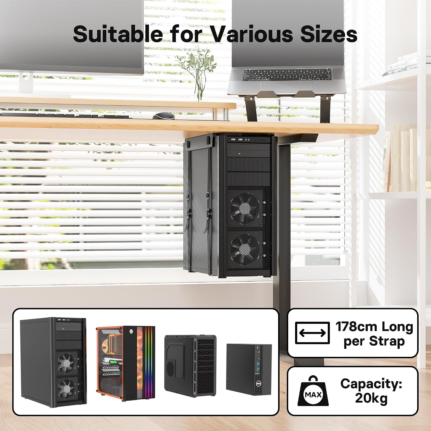 PC Houder Onder Bureau - 56% Korting - Max 20kg