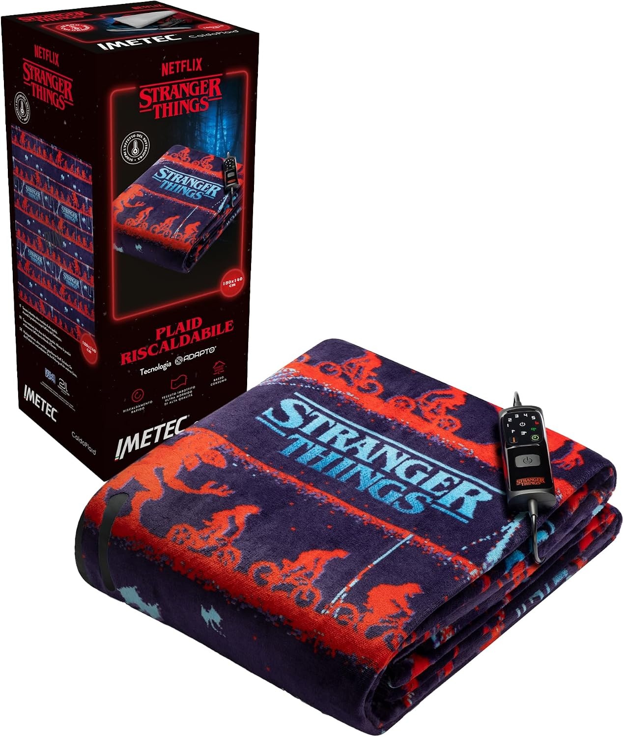 XL Verwarmde Plaid Stranger Things 61% Korting | Fluweel & Thermochroom