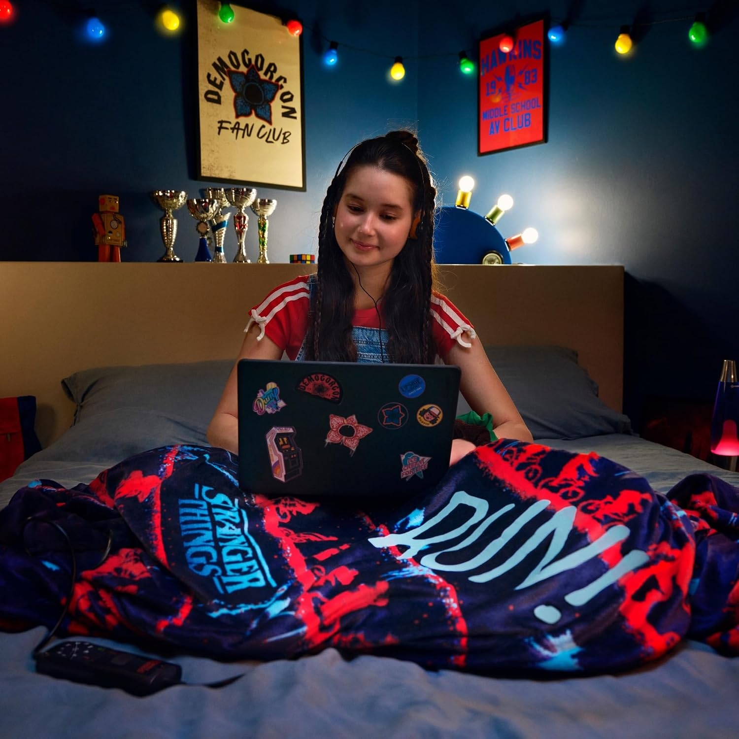 XL Verwarmde Plaid Stranger Things 61% Korting | Fluweel & Thermochroom
