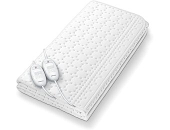 Beurer TS 15 Electric Underblanket, Heating Underblanket, Safety System, Soft Fleece, 3 Temperature Settings, Easy to Attach to Bed and Mattress, Machine Washable, 150 x 80 cm