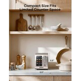 Ganiza broodrooster met 2 sleuven, roestvrij staal met touchscreen, 6 bruiningsstanden, digitale timer, functies voor ontdooien/opwarmen/annuleren, +/-10 s, kruimellade, 925W