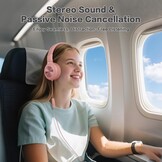 SIMOLIO 2-pack hoofdtelefoon bedraad met microfoon en volumeregeling, opvouwbare lichtgewicht headset over oor w/volume beperkt & Share Jack voor mobiele telefoons tabletten Smartphone PC tieners volwassen jeugd school reisgeschenk