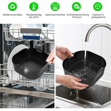 Heteluchtfriteuse accessoires, 23 cm, accessoires voor Airfryer, XXL voor Cosori 6L, 6,2L, 6,4L, Russell Hobbs 8L, Air Fryer accessoires met siliconen vorm, grillrooster, pizzapan, bakpapier