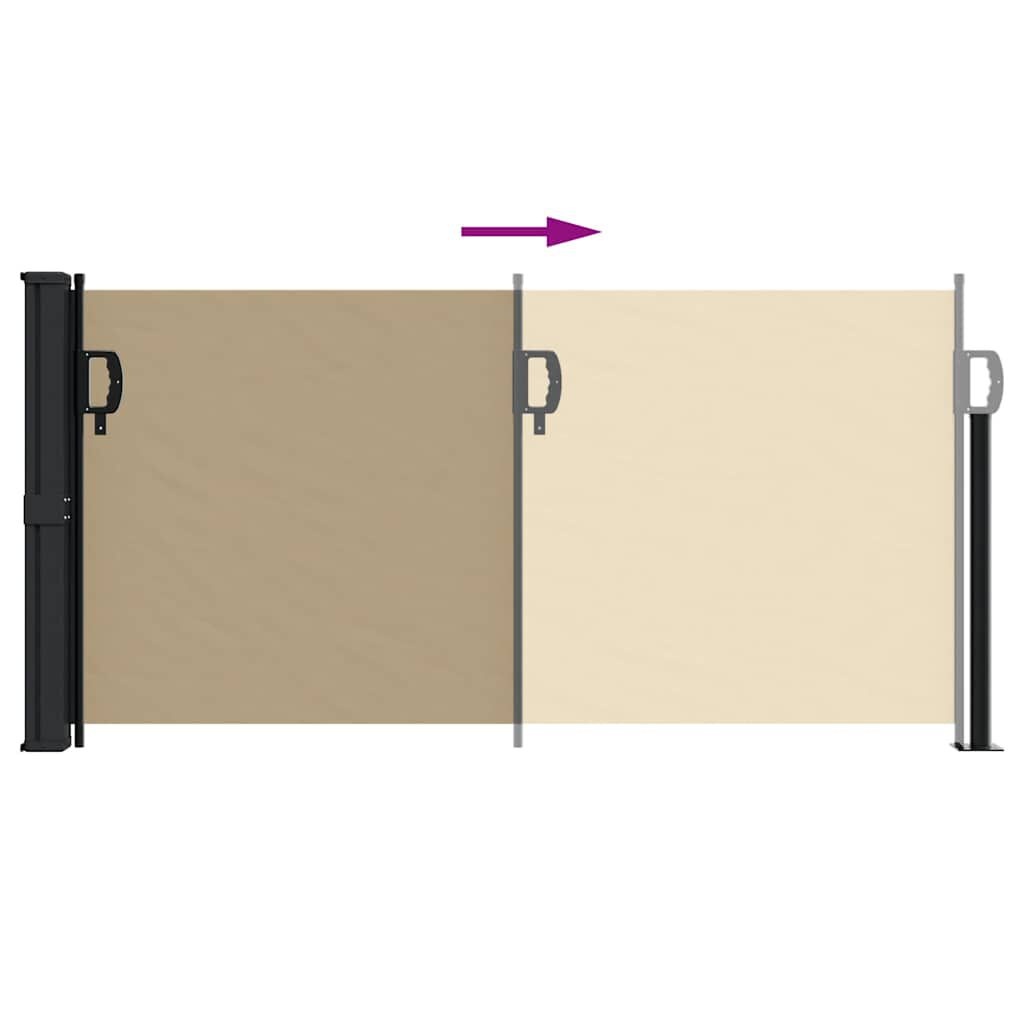 vidaXL Windscherm uittrekbaar 100x500 cm beige