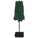 Dubbele Parasol met LED, Groen - 35% Korting!