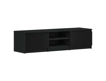 vidaXL TV-meubel Zwart Eiken 140x40x36 cm Bewerkt Hout