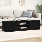 vidaXL TV-meubel Zwart Eiken 140x40x36 cm Bewerkt Hout