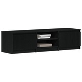 vidaXL TV-meubel Zwart Eiken 140x40x36 cm Bewerkt Hout