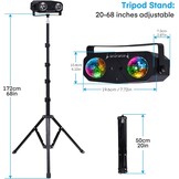 Disco Lights, 5-in-1 Led DJ Light with Tripod Stand, Kaleidoscope Ball/Red Green Pattern/Sound Activated/Star Light/Strobe Effect, Portable Disco Ball for Gig Disco Party DJ Stage Lighting