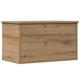 vidaXL Opslagdoos artisanaal eikenkleurig 60 x 35 x 35 cm Bewerkt hout