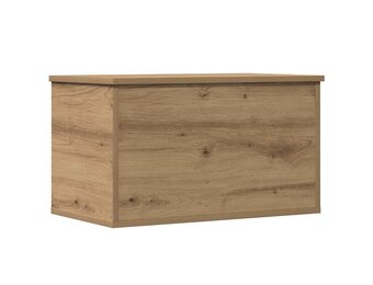 vidaXL Opslagdoos artisanaal eikenkleurig 60 x 35 x 35 cm Bewerkt hout
