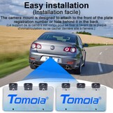 Reversing Camera: Plug-Play HD 1080P Clear Image Color Night Vision DIY Guide Rear View Camera with Monitor System Waterproof for Car/Truck/Pickup/Van/SUV/Camper T1