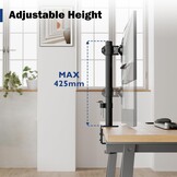 Verstelbare Monitor Arm met 59% Korting | 1 Scherm 13-34 inch | Max. 8kg