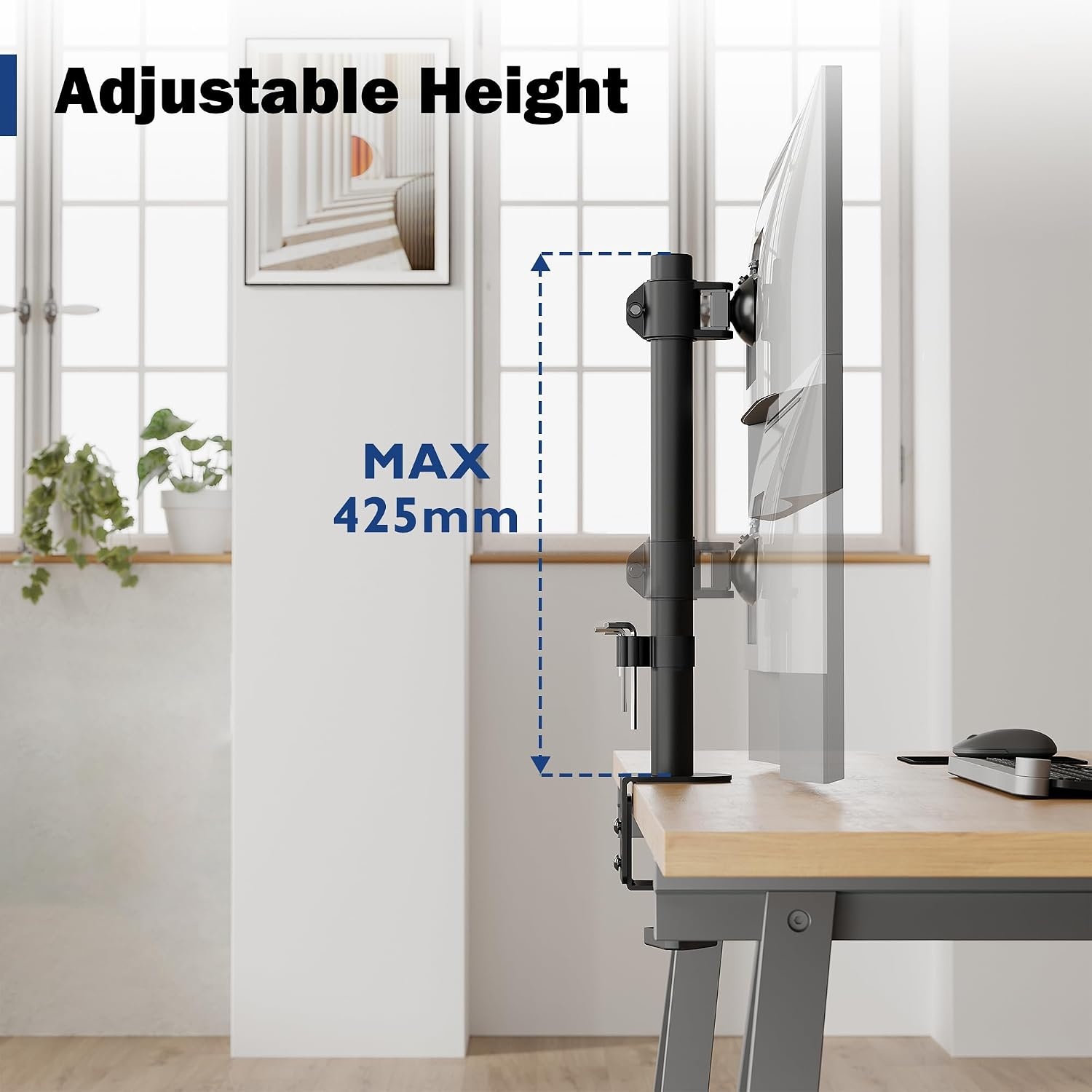 Verstelbare Monitor Arm met 59% Korting | 1 Scherm 13-34 inch | Max. 8kg