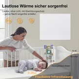 FrauSonne Infrarood Wandverwarming 800W - Energiezuinige Elektrische Kachel Wit