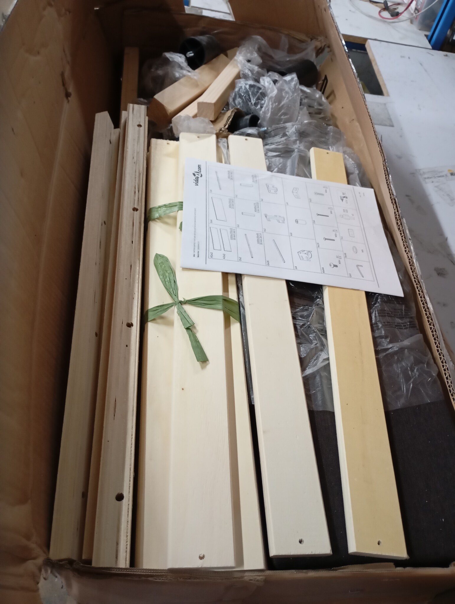 VidaXL Bedframe 120x200cm Stof Donkerbruin - 54% Korting!