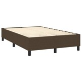 vidaXL Bedframe zonder matras 120x200 cm stof donkerbruin