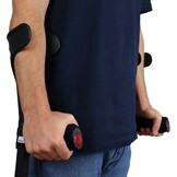KMINA Onderarm Krukken met Pads (x2 Units), Elleboogkrukken Volwassenen, Ergonomische Krukken, Loopkruk Comfort, Orthopedische Krukken Hoogte Verstelbaar, Zwart, Made in Europe