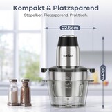 Elektrische Hakmolen: 450W Kracht, 2x 1.8L kommen & 59% Korting