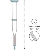 PEPE - Armpit Stools for Adults (x2 units, SIZE L), Orthopedic Armpit Stool, Walk Pulls Aluminum, Walking Stools for Disabled Adjustable, Armpit Stools Grey - Maat Maat L