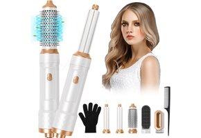 5-in-1 Heteluchtborstel 1000W - Drogen, Volume & Krullen met 50% Korting