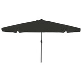 vidaXL Tuinparasol Zwart 395 x 395 x 245 cm Polyester, Staal