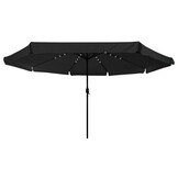 vidaXL Tuinparasol Zwart 395 x 395 x 245 cm Polyester, Staal