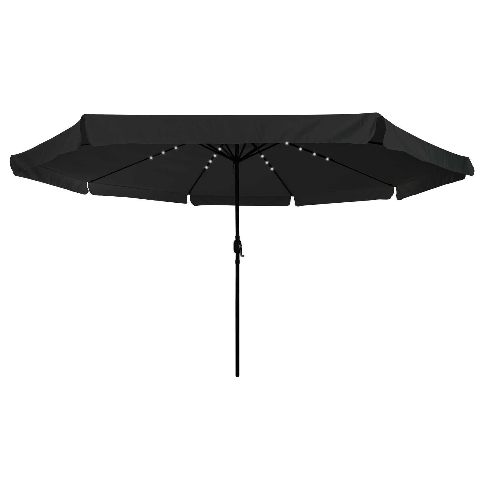 vidaXL Tuinparasol Zwart 395 x 395 x 245 cm Polyester, Staal