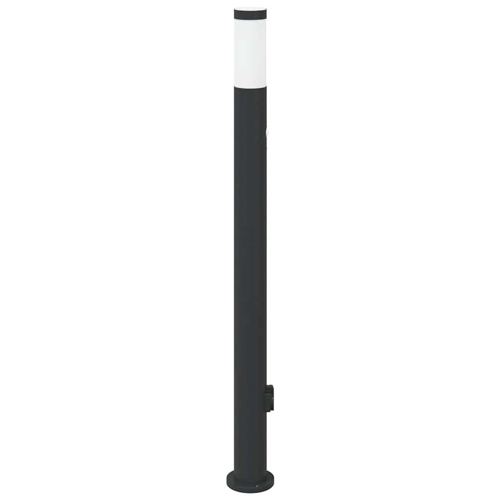 vidaXL Bolderarmatuur met sensor en stopcontact 110 cm roestvrij staal IP44