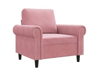 vidaXL Fauteuil 60 cm fluweel roze