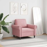Roze Fluweel Fauteuil - Zachte Stijl met 59% Korting