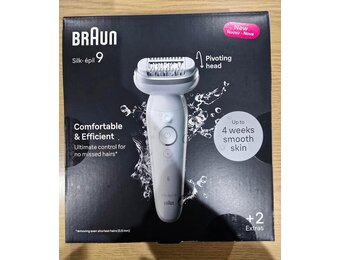 Braun Silk-épil 9, epilator voor dames, haarverwijderaar voor langdurige ontharing, zijdezachte huid, nat & droog, Made in Germany, 9-011, wit/zilver