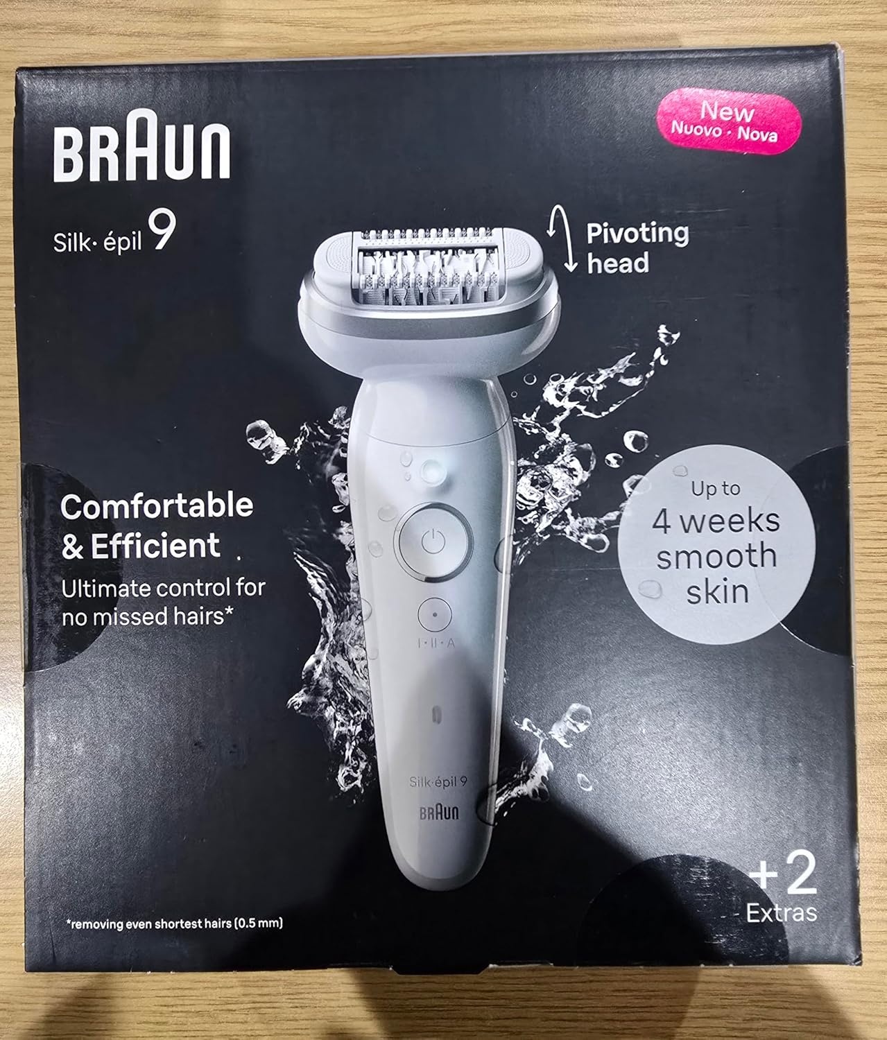Braun Silk-épil 9, epilator voor dames, haarverwijderaar voor langdurige ontharing, zijdezachte huid, nat & droog, Made in Germany, 9-011, wit/zilver