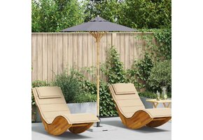 Donkergrijze Tuinparasol Bamboe - 53% Korting!