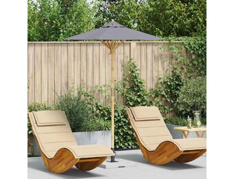 Donkergrijze Tuinparasol Bamboe - 53% Korting!