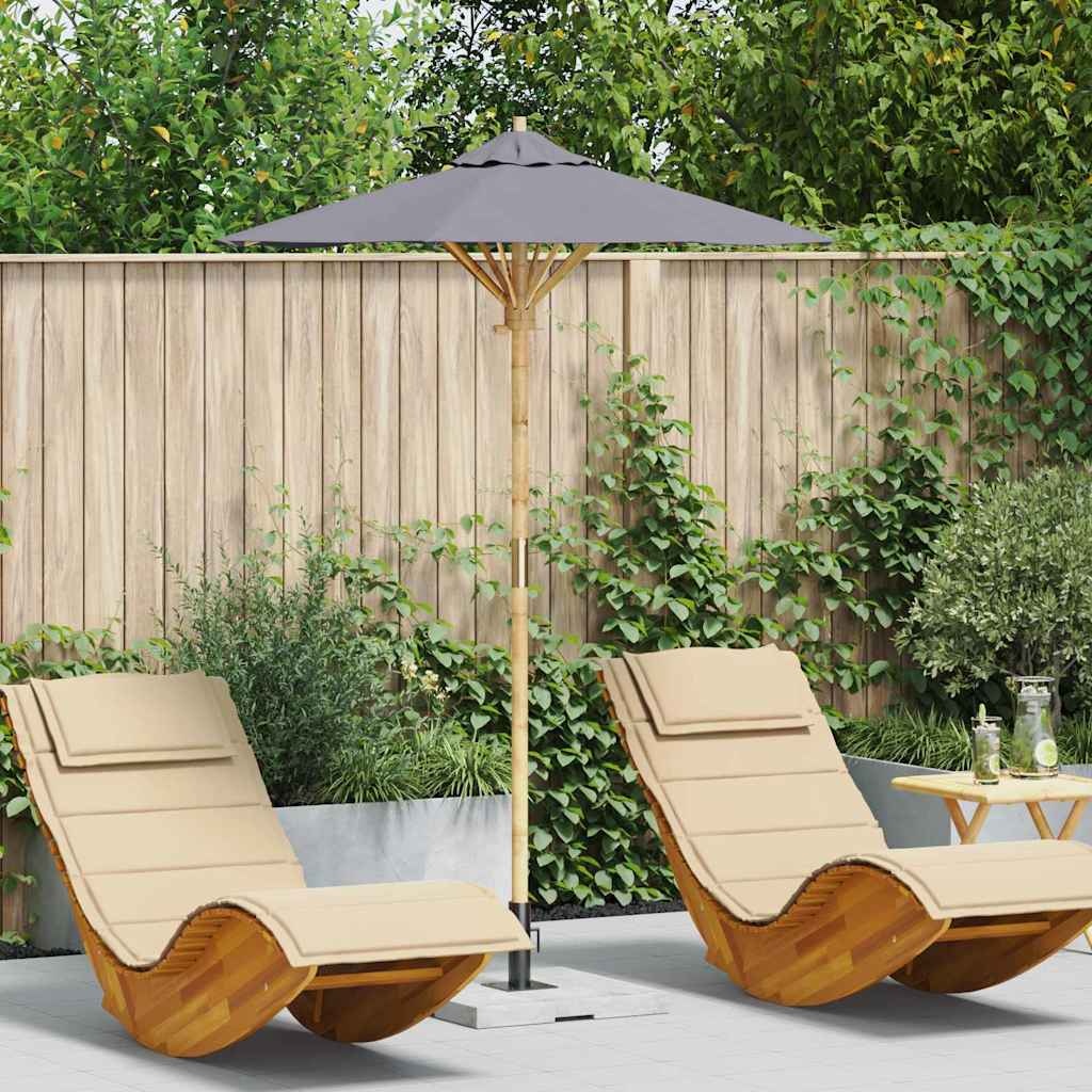 Donkergrijze Tuinparasol Bamboe - 53% Korting!