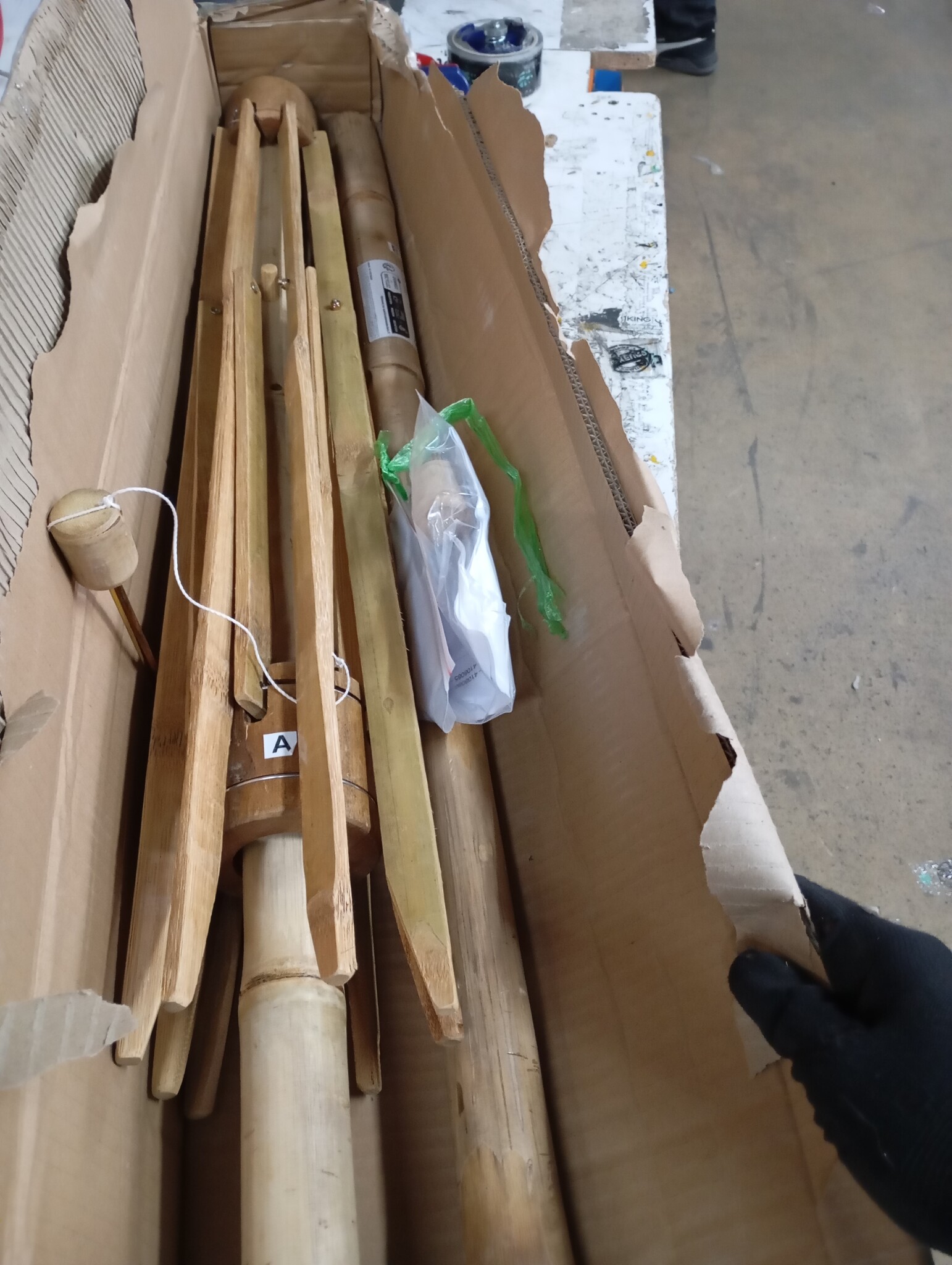 Donkergrijze Tuinparasol Bamboe - 53% Korting!