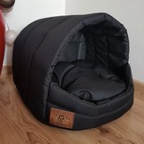 Hondenmand - kleine hond - box - hondemand - 45 x 49 x 36 cm - zwart - hondenbed - hondebed