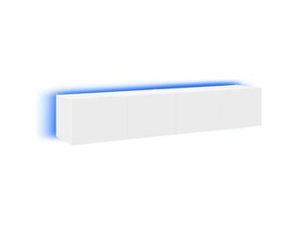 vidaXL Tv-wandmeubels met LED-verlichting 2 st 80x35x31 cm wit