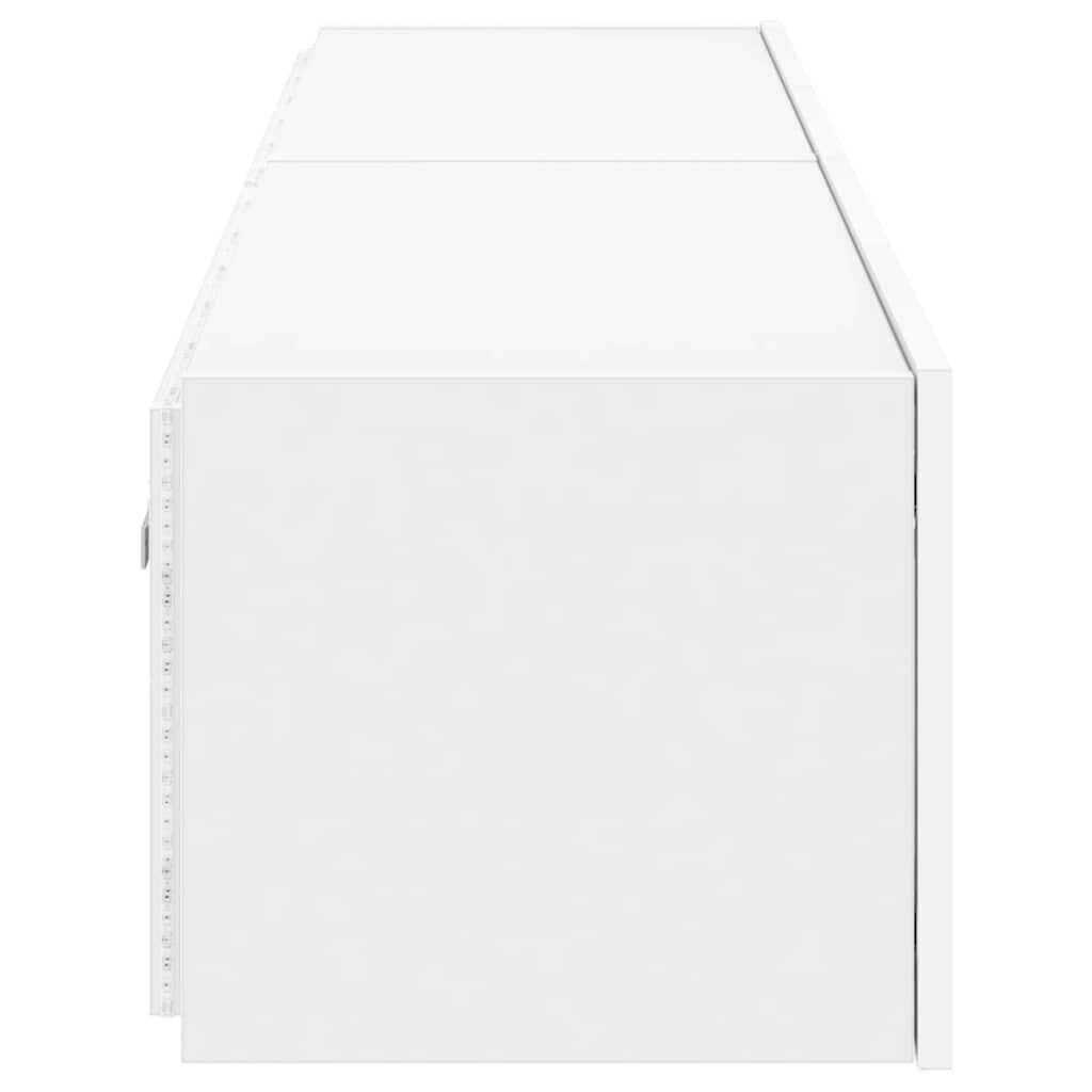 vidaXL Tv-wandmeubels met LED-verlichting 2 st 80x35x31 cm wit