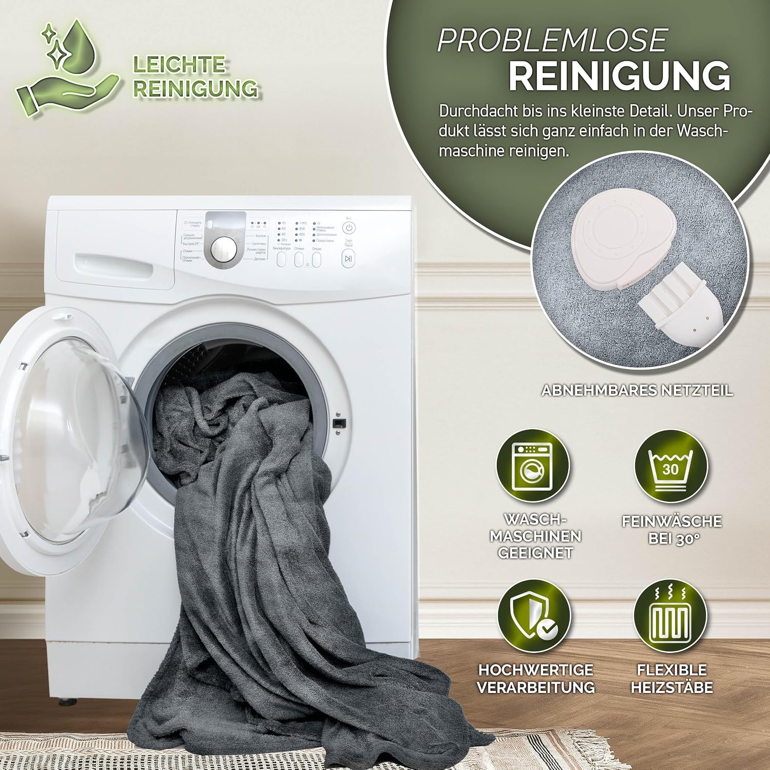 Elektrische Pluche Deken 200x180cm - 9 Warmtestanden & Timer met 60% Korting