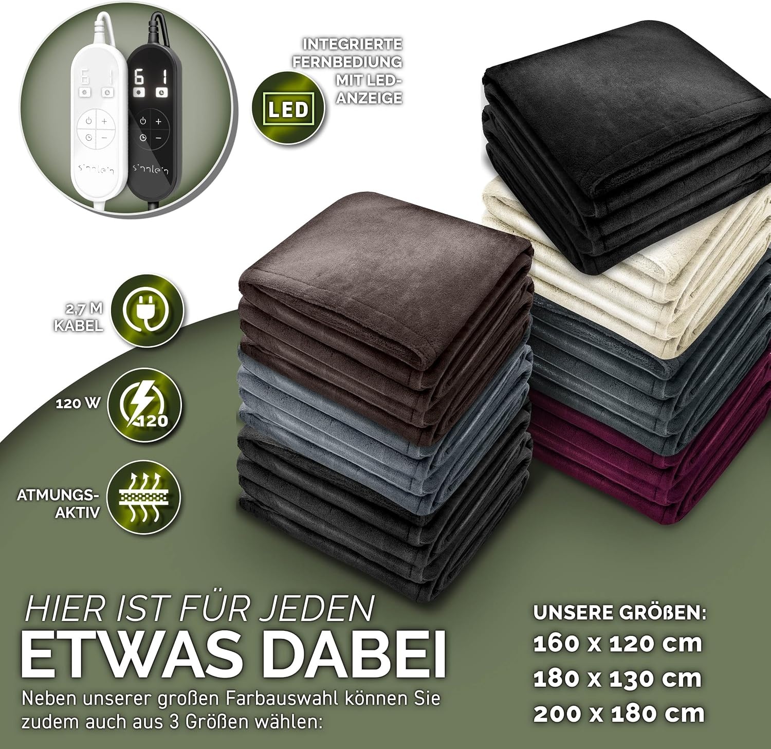 Elektrische Pluche Deken 200x180cm - 9 Warmtestanden & Timer met 60% Korting