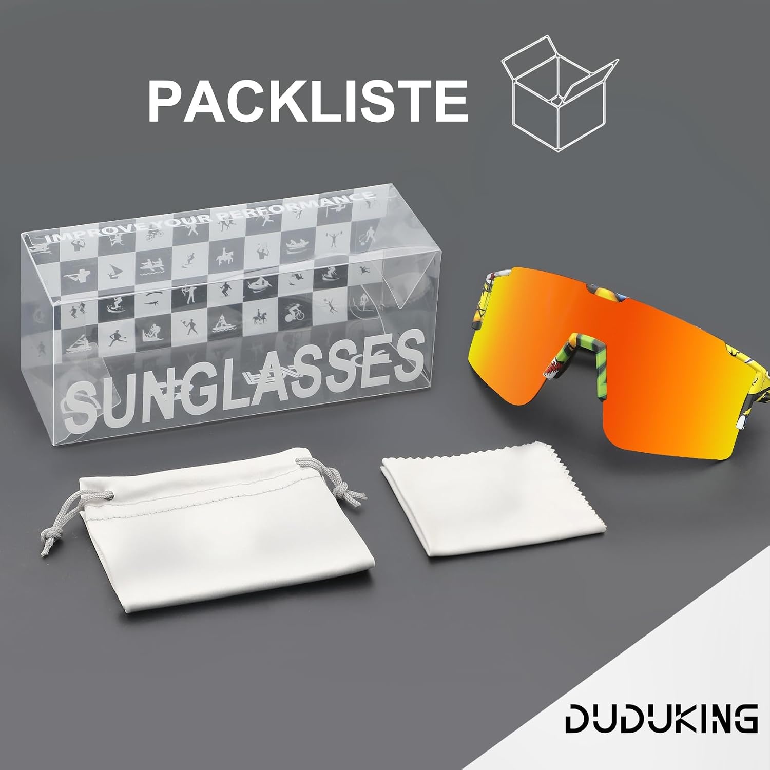 Sportbril Unisex Oranje | 58% Korting | UV400 Bescherming