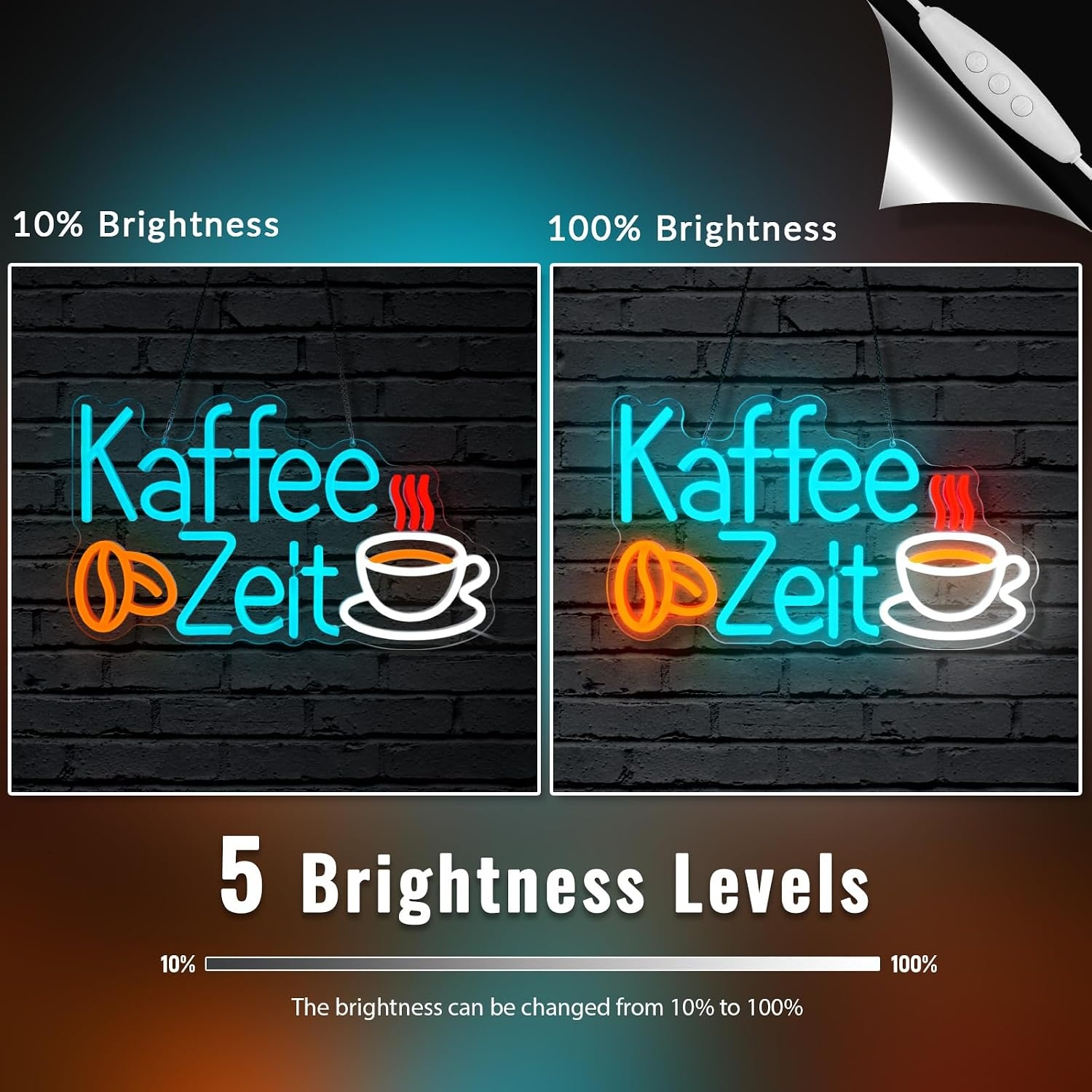 Neon LED-bord 'Coffee Time' - Sfeerverlichting met Korting!