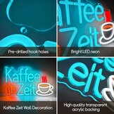 Neon LED-bord 'Coffee Time' - Sfeerverlichting met Korting!